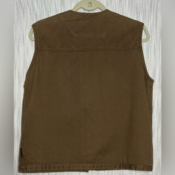 Jordache Tan Vintage Cotton Vest size medium - Picture 3 of 3